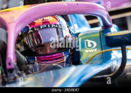 DOOHAN Jack (aus), UNI-Virtuosi Racing, Dallara F2, Portrait während der 9. Runde der FIA-Formel-2-Meisterschaft 2023 vom 21. Bis 23. Juli 2023 auf dem Hungaroring in Mogyorod, Ungarn Stockfoto