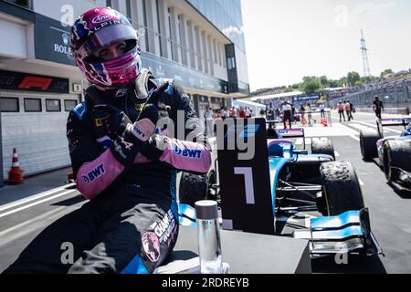 DOOHAN Jack (aus), UNI-Virtuosi Racing, Dallara F2, Portrait während der 9. Runde der FIA-Formel-2-Meisterschaft 2023 vom 21. Bis 23. Juli 2023 auf dem Hungaroring in Mogyorod, Ungarn Stockfoto