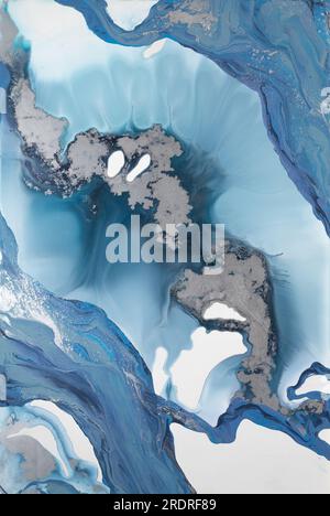 Aryl, Farbe, abstrakt. Nahaufnahme des Gemäldes. Farbenfroher abstrakter Malhintergrund. Stockfoto
