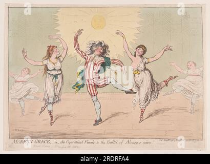 Modern Grace; - oder das Operationelle Finale des Balletts von Alonzo e Caro am 5. Mai 1796 von James Gillray Stockfoto