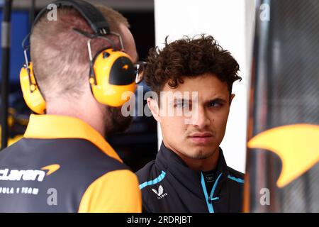 Budapest, Ungarn. 23. Juli 2023. Lando Norris (GBR) McLaren. Formel-1-Weltmeisterschaft, Rd 12, ungarischer Grand Prix, Sonntag, 23. Juli 2023. Budapest, Ungarn. Kredit: James Moy/Alamy Live News Stockfoto