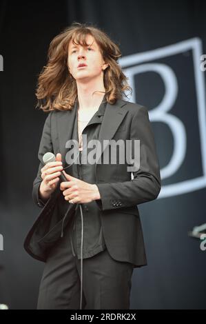 22. Juli 2023, Sheffield, South Yorkshire, U.K: Bossoms , Performing at Tramlines Festival,Sheffield , UK , 22.07.2023 (Credit Image: © Robin Burns/ZUMA Press Wire) REDAKTIONELLE VERWENDUNG! Nicht für den kommerziellen GEBRAUCH! Stockfoto