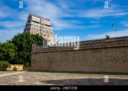 Thillai Nataraja Tempel, auch bekannt als Chidambaram Nataraja Tempel, ist ein hinduistischer Tempel, der Nataraja gewidmet ist, die Form von Shiva als lord von D. Stockfoto