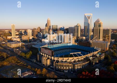 Das Bank of America Stadium beherbergt die Carolina Panthers der NFL in Charlotte, NC Stockfoto