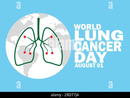 Illustration Des World Lung Cancer Day Vector Template Design. August 01. Geeignet für Grußkarten, Poster und Banner Stock Vektor