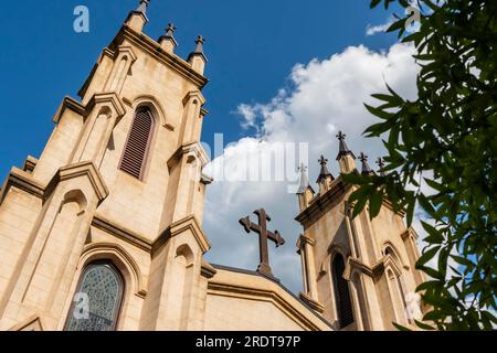 06. Mai 2020, Columbia, South Carolina, USA: Trinity Episcopal Cathedral, an der Sumter Street im Stadtzentrum, geweiht 1857 Stockfoto