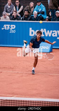 Bstad, Schweden. 23. Juli 2023. Båstad, Schweden. , . Rafael Matos und Francisco Cabral gegen Gonzalo Escobar und Aleksandr Nedovyesov im Doppelfinale der Nordea Open 2023. Das Paar Gonzalo Escobar und Aleksandr Nedovyesov gewannen in zwei Sätzen. Kredit: Daniel Bengtsson/Alamy Live News Kredit: Daniel Bengtsson/Alamy Live News Stockfoto