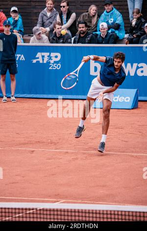 Bstad, Schweden. 23. Juli 2023. Båstad, Schweden. , . Rafael Matos und Francisco Cabral gegen Gonzalo Escobar und Aleksandr Nedovyesov im Doppelfinale der Nordea Open 2023. Das Paar Gonzalo Escobar und Aleksandr Nedovyesov gewannen in zwei Sätzen. Kredit: Daniel Bengtsson/Alamy Live News Kredit: Daniel Bengtsson/Alamy Live News Stockfoto