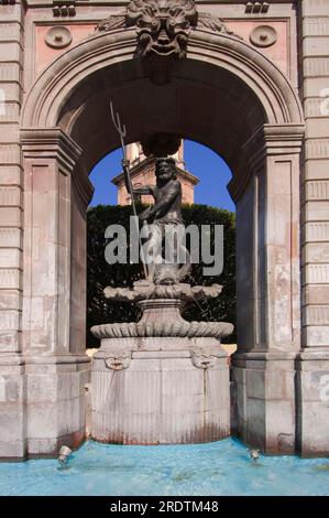 Neptunbrunnen, Fuente Neptuno, Santiago de Queretaro, Provinz Queretaro, Mexiko Stockfoto