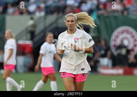 21. Juli 2023; Portland, Oregon, USA; San Diego Wave im Portland Thorns FC bei einem NWSL-Spiel im Providence Park. (Foto: Al Sermeno/KLC fotos) Stockfoto