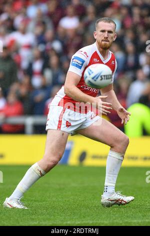 Leeds, Großbritannien. 23. Juli 2023. Rowan Milnes (21) von Hull Kingston Rover in Aktion. Halbfinale des Challenge Cup, Hull Kingston Rover gegen Wigan Warriors im Headingley Stadium, Leeds, UK Kredit: Dean Williams/Alamy Live News Stockfoto