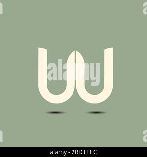 Modernes, abstraktes W-Logo mit „People Hand“-Element, einfaches Wings-Logo im „Letter W“-Vorlagenvektor. Und Symbol Stock Vektor