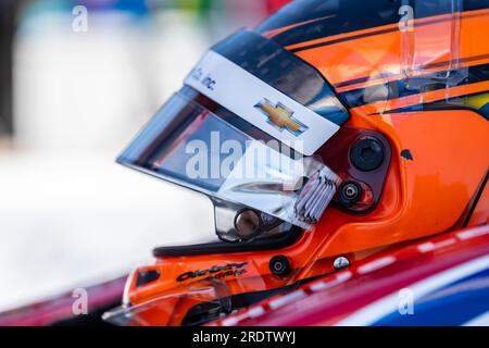 22. Juni 2019, Elkhart Lake, Wisconsin, USA: MATHEUS LEIST (4) aus Brasilien bereitet sich auf die Qualifikation für den Großen Preis der REV Group auf der Road America in Elkhart vor Stockfoto