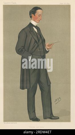 Politiker - Vanity Fair - "Persien und Indien". Der Ehrenwerte George Nathaniel Curzon. 18. Juni 1892 1892 von Leslie ward Stockfoto