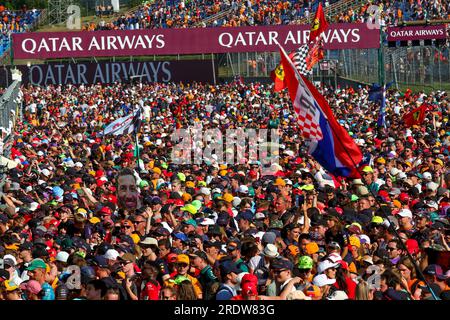 Budapest, Ungarn. 23. Juli 2023. Zuschauer, F1. Grand Prix von Ungarn am 23. Juli 2023 in Budapest, Ungarn. (Foto von HIGH TWO) dpa/Alamy Live News Stockfoto