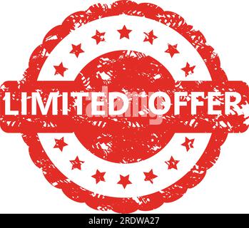 Limitiertes Angebot: Gummistempel, Druck zum Verkauf und Werbeaktion. Vektor des limitierten Angebots, Gummistempel und Aufdruck zum Verkauf, Sonderangebot Illustratio Stock Vektor
