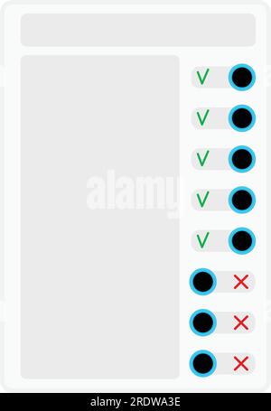 Tablet für To-do-Liste erstellen, Vorlagenlayout Stock Vektor