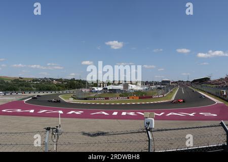 MOGYOROD, BUDAPEST, Ungarn. 23. Juli 2023. Draufsicht Hungaroring Turn One, Formel-1-Rennen, F1 Grand Prix - Formel 1 Ungarn - Formel 1 - 23. JULY2023 Uhr Hungaroring, - Honorarpflichtiges Foto, gebührenpflichtiges Bild, Copyright © THILL Arthur/ATPimages (THILL Arthur/ATP/SPP) Guthaben: SPP Sport Press Photo. Alamy Live News Stockfoto