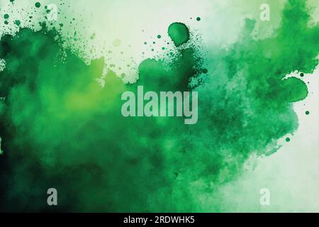 Abstraktes grünes, wasserfarbenes Hintergrunddesign Stock Vektor