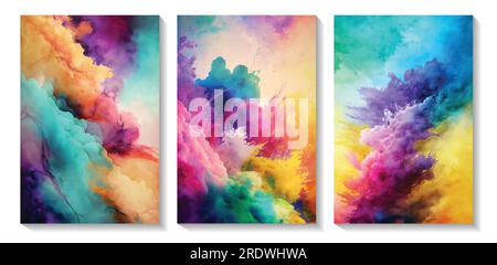 Abstrakter, wässriger Hintergrund mit goldenem Glitzer. Hintergrund festgelegt Stock Vektor