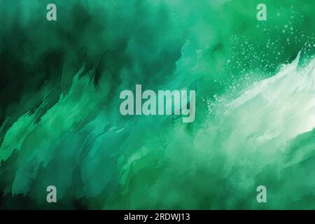 Abstraktes grünes, wasserfarbenes Hintergrunddesign Stock Vektor