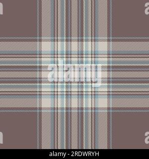 Textilhintergrund karierter Texturvektor mit gemustertem Textilmuster, nahtlos in Pastellfarben und Weiß. Stock Vektor