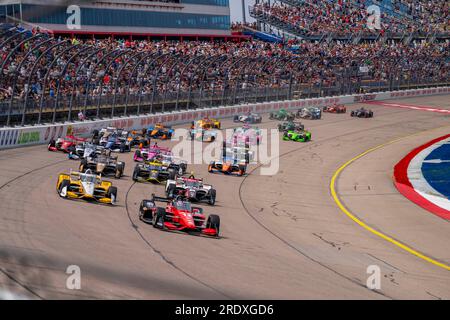 Newton, IA, USA. 23. Juli 2023. Der Iowa Speedway ist Austragungsort der INDYCAR-Serie für das Hy-Vee INDYCAR Race Weekend in Newton, IA, USA. (Kreditbild: © Walter G. Arce Sr./ZUMA Press Wire) NUR REDAKTIONELLE VERWENDUNG! Nicht für den kommerziellen GEBRAUCH! Kredit: ZUMA Press, Inc./Alamy Live News Stockfoto