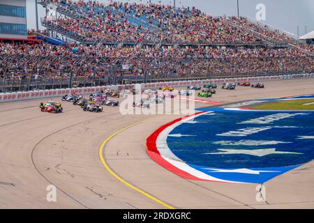 Newton, IA, USA. 23. Juli 2023. Der Iowa Speedway ist Austragungsort der INDYCAR-Serie für das Hy-Vee INDYCAR Race Weekend in Newton, IA, USA. (Kreditbild: © Walter G. Arce Sr./ZUMA Press Wire) NUR REDAKTIONELLE VERWENDUNG! Nicht für den kommerziellen GEBRAUCH! Kredit: ZUMA Press, Inc./Alamy Live News Stockfoto