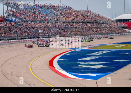 Newton, IA, USA. 23. Juli 2023. Der Iowa Speedway ist Austragungsort der INDYCAR-Serie für das Hy-Vee INDYCAR Race Weekend in Newton, IA, USA. (Kreditbild: © Walter G. Arce Sr./ZUMA Press Wire) NUR REDAKTIONELLE VERWENDUNG! Nicht für den kommerziellen GEBRAUCH! Kredit: ZUMA Press, Inc./Alamy Live News Stockfoto