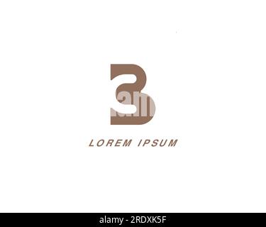 Verknüpfung der ersten Zeile mit Buchstabe C und B des Logos. Designvorlage Für Flat Vector-Logos. Stock Vektor