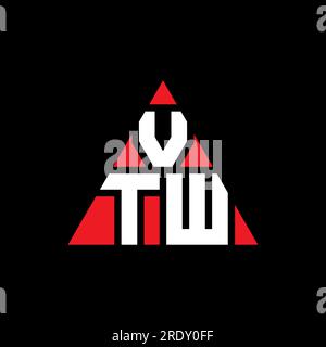 VTW-Logo mit Dreiecksbuchstaben und Dreiecksform. VTW-Dreieck-Logo-Monogramm. VTW-Dreieck-Vektor-Logo-Vorlage mit roter Farbe. VTW Triangul Stock Vektor
