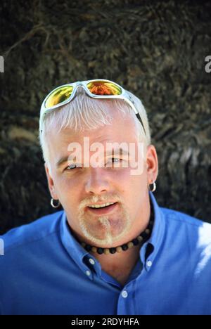 DJ Ötzi, bürgerlich Gerhard Gerry Friedle, im Urlaub im sonnigen Süden, 2000. Stockfoto