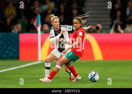 Melbourne, Australien. 24. Juli 2023. Melbourne, Australien, Juli 24. 2023: Svenja Huth (9 Deutschland) im Melbourne Rectangular Stadium in Melbourne, Australien, in Aktion während des FIFA Womens World Cup 2023 Group H Fußballspiels zwischen Deutschland und Marokko. (James Whitehead/SPP) Kredit: SPP Sport Press Photo. Alamy Live News Stockfoto