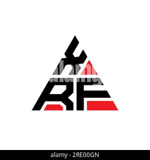 RFA-Logo mit Dreiecksbuchstaben und Dreiecksform. XRF-Dreieck-Logo-Monogramm. Logovorlage für RFA-Dreieck-Vektor in roter Farbe. RFA-Triangul Stock Vektor