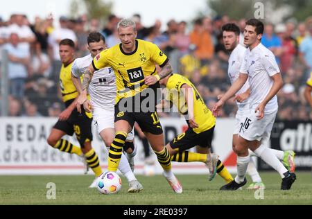 Hamm, Deutschland. 12. Juli 2023. firo : 07/12/2023, Fußball, 1. Liga, 1. Bundesliga, Staffel 2023/2024, Testspiel, Westfalia Rhynern - BVB, Borussia Dortmund Marco REUS, BVB, Single Action Credit: dpa/Alamy Live News Stockfoto