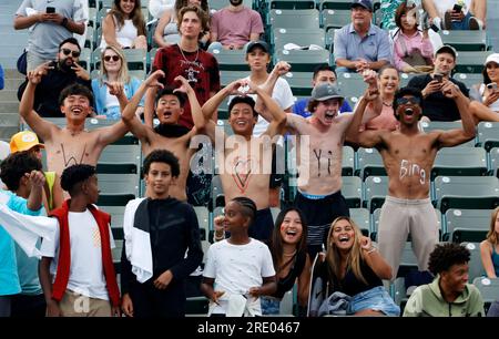 23. Juli 2023 Carson, Kalifornien - Atmosphäre. UTS - Ultimate Tennis Showdown Finals im Dignity Health Sports Park in Carson. (Kreditbild: © FS/AdMedia via ZUMA Press Wire) NUR REDAKTIONELLE VERWENDUNG! Nicht für den kommerziellen GEBRAUCH! Stockfoto