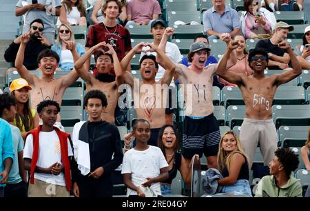 23. Juli 2023 Carson, Kalifornien - Atmosphäre. UTS - Ultimate Tennis Showdown Finals im Dignity Health Sports Park in Carson. (Kreditbild: © FS/AdMedia via ZUMA Press Wire) NUR REDAKTIONELLE VERWENDUNG! Nicht für den kommerziellen GEBRAUCH! Stockfoto