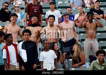 23. Juli 2023 Carson, Kalifornien - Atmosphäre. UTS - Ultimate Tennis Showdown Finals im Dignity Health Sports Park in Carson. (Kreditbild: © FS/AdMedia via ZUMA Press Wire) NUR REDAKTIONELLE VERWENDUNG! Nicht für den kommerziellen GEBRAUCH! Stockfoto