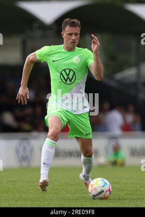 firo : 07/15/2023, Fußball, 1. Liga, 1. Bundesliga, Staffel 2023/2024, Testspiel, VfL Wolfsburg - Beck's Selection Yannick GERHARDT, Wolfsburg, Single Action Stockfoto