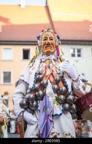 Schwäbisch-Alemannische Fastnacht-Rottweiler Narrensprung-Masken Stockfoto