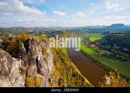 Bastei, Nationalpark Sächsische Schweiz, Deutschland Stockfoto