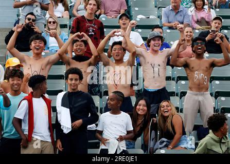 Carson, Ca. 23. Juli 2023. Atmosphäre im UTS - Ultimate Tennis Showdown Finals im Dignity Health Sports Park in Carson, Kalifornien am 23. Juli 2023. Kredit: Faye Sadou/Media Punch/Alamy Live News Stockfoto