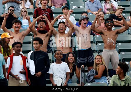 Carson, Ca. 23. Juli 2023. Atmosphäre im UTS - Ultimate Tennis Showdown Finals im Dignity Health Sports Park in Carson, Kalifornien am 23. Juli 2023. Kredit: Faye Sadou/Media Punch/Alamy Live News Stockfoto