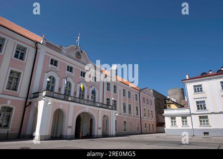 Schloss Toompea, Gebäude des estnischen Parlaments in Tallinn, Estland Stockfoto