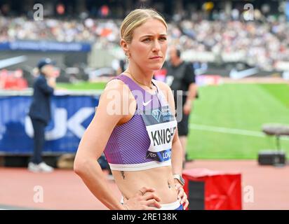 London, Großbritannien. 23. Juli 2023. London Stadium, Queen Elizabeth Park, London, Großbritannien am 23 2023. Juli. Jessie KNIGHT trifft sich am 23 2023. Juli während der Wanda Diamond League im London Stadium, Queen Elizabeth Park, London, UK. Foto: Francis Knight/Alamy Live News Stockfoto