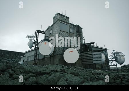 Mount Washington Observatory in den White Mountains, New Hampshire Stockfoto