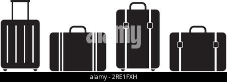 Reisetasche Icon Set einfaches Design Stock Vektor