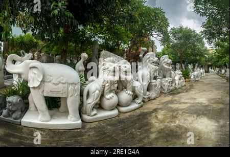 Eine Marmorskulptur, die in der Gegend der Marmorberge in Danang, Vietnam, aufgenommen wurde Stockfoto