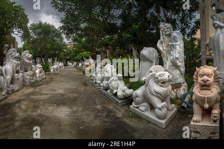 Eine Marmorskulptur, die in der Gegend der Marmorberge in Danang, Vietnam, aufgenommen wurde Stockfoto