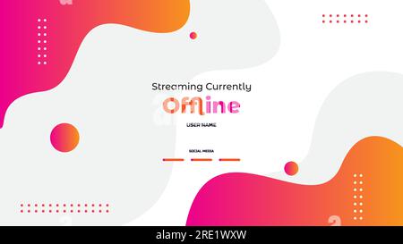 Offline-Bannerhintergrund mit abstrakten Verlaufsformen streamen. vektordarstellung Stock Vektor